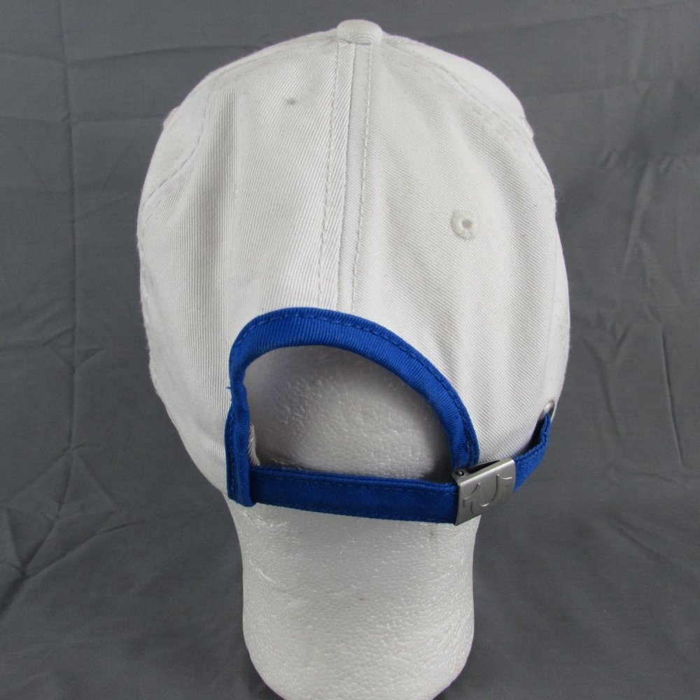 True Religion Horseshoe Patch Strapback Adjustable Hat White Distressed - Picture 3 of 7